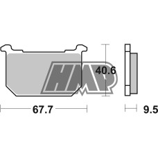 Pastilhas travão KAWASAKI GPZ / KZ / Z / 250 / 305 / 400 / 440 / 500 / 550 / 650 / 700 / 750 / 1000 / 1100 / 1300 / 540HF - SBS